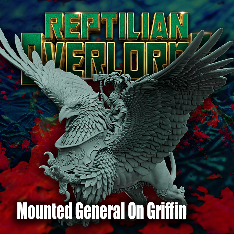Holy Reptilian Empire Mounted General on Griffin